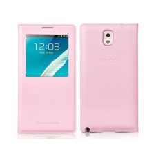   Hoco - Original series bőr ablakos Samsung Note3 könyv tok - pink