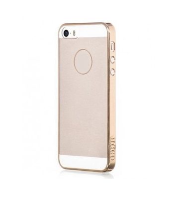 Hoco - Defender series fémhatású keretes matt hátuljú iPhone 5/5s/se kemény tok - arany