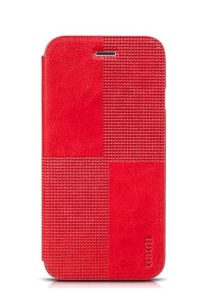   Hoco - Crystal series fashion bőr iPhone 6/6s könyv tok - piros