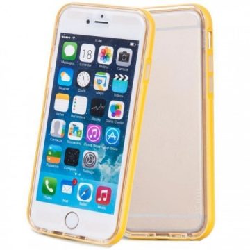 Hoco - Ster series fényes keretes két részes hibrid iPhone 6/6s tok - sárga