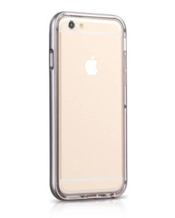 Hoco - Ster series fényes keretes két részes hibrid iPhone 6/6s tok - szürke