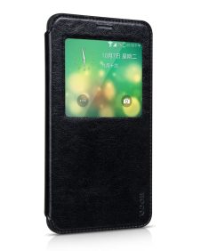   Hoco - Crystal series classic bőr magnetic sleep Samsung Note4 könyv tok - fekete