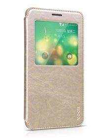   Hoco - Crystal series classic bőr magnetic sleep Samsung Note4 könyv tok - arany