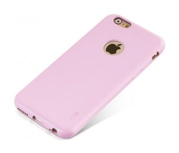 Hoco - Paris series matt egyszínű bőr iPhone 6plus/6splus tok - pink