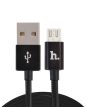 Hoco - UPM05 fémszálas szövet bevonattal  micro USB adat/töltő kábel 120 cm - fekete