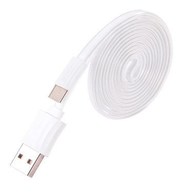 Hoco - UPM04 lapos design micro usb adat/töltő kábel 120cm - fehér