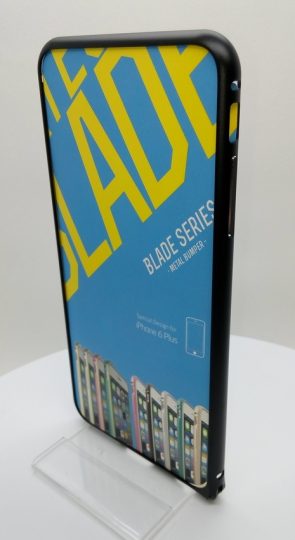 Hoco - Blade series design mintás csavaros rögzítésű iPhone 6plus/6splus fém keret (bumper) - fekete