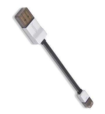 Hoco - UPM06 micro usb adat/töltő kábel +  micro SD OTG 10cm - silver