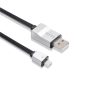 Hoco - UPM06 micro usb adat/töltő kábel +  micro SD OTG 10cm - silver