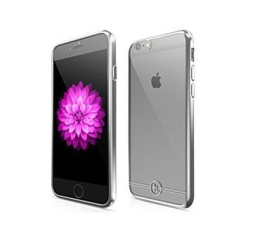 Hoco - Black series Fresh matt fémhatású keretes iPhone 6/6s tok - ezüst