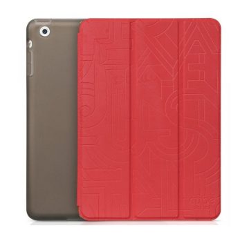 Hoco - Cube series nyomott mintázatú  iPad mini 1/2/3 tablet tok - piros