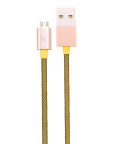   Hoco - UPM08 műanyag hálós micro USB adat/töltő kábel 120 cm - sárga