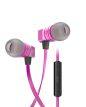 Hoco - EPV02 magas hangminőségű luxus stereo fülhallgató mikrofonnal 120cm - pink