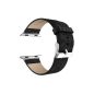 Hoco - Art series bambusz bőr óraszíj Apple Watch 38/40 mm - fekete