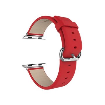 Hoco - Art series valódi bőr óraszíj Apple Watch 42/44 mm - piros