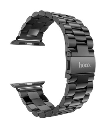 Hoco - Grand series 3 soros fém rozsdamentes acél óraszíj Apple Watch 38/40 mm - fekete