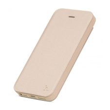   Hoco - Juice series matt nappa bőr iPhone 5/5s/se könyv tok - arany