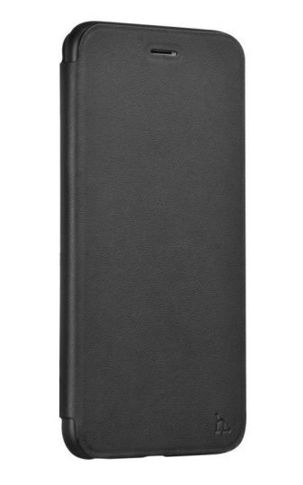 Hoco - Juice series matt nappa bőr iPhone 6plus/6splus könyv tok - fekete