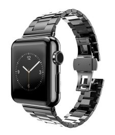   Hoco - Grand series 3 soros vékonyított fém rozsdamentes acél óraszíj Apple Watch 42/44 mm - fekete