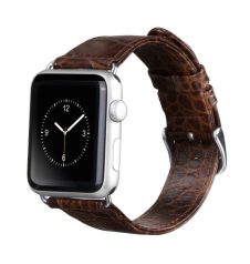   Hoco - Art series krokodil bőr óraszíj Apple Watch 38/40 mm - barna