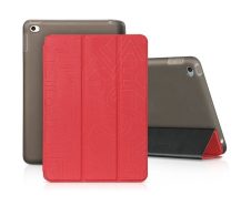   Hoco - Cube series nyomott mintázatú  iPad mini 4 tablet tok - piros