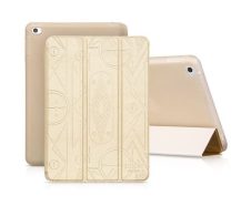   Hoco - Cube series nyomott mintázatú  iPad mini 4 tablet tok - arany