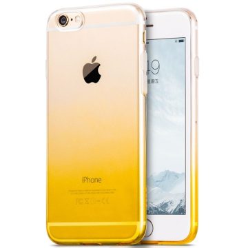 Hoco - Black series átlátszó színátmenetes iPhone 6/6s tok - sárga