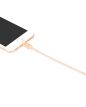 Hoco - UPF01 alu sokszög csatlakozóval MFI lightning adat/töltő kábel 120 cm - arany