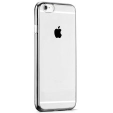   Hoco - Black series fényes fémes keretes iPhone 6/6s tok - ezüst
