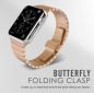 Hoco - Grand series 1 soros fém rozsdamentes acél óraszíj Apple Watch 42/44 mm - rozé arany