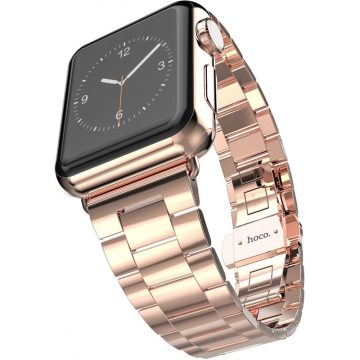 Hoco - Grand series 3 soros vékonyított fém rozsdamentes acél óraszíj Apple Watch 42/44 mm - rozé arany
