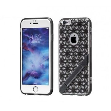 Hoco - Sebring series rácsos csipke mintájú iPhone 6/6s tok - fekete