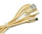 Hoco - X2 2in1 Apple lightning és Micro USB töltő kábel - arany 