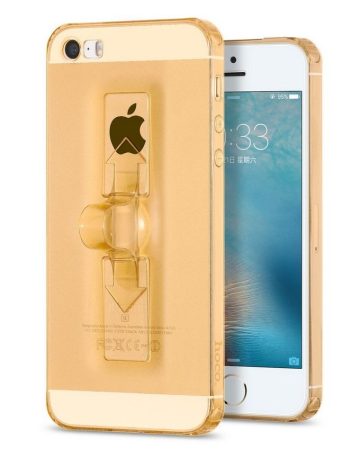 Hoco - Finger holder series biztonsági ujj akasztós iPhone 5/5s/se tok - arany