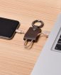 Hoco - UPM19 kulcstartó formájú micro USB adat/töltő kábel 15 cm - arany