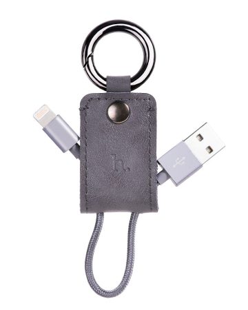 Hoco - UPM19 kulcstartó formájú micro USB adat/töltő kábel 15 cm - szürke