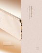 Hoco - Glint series bőrbetétes szilikon iPhone 6Plus/ 6SPlus védőtok fémhatású széllel - arany