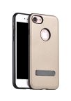   Hoco - Simple series Pago bőr boritású iPhone 7/iPhone 8 védőtok mágneses kitámasztóval - arany