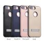 Hoco - Simple series Pago bőr boritású iPhone 7 Plus/iPhone 8 Plus védőtok mágneses kitámasztóval - rozéarany