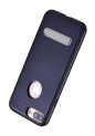 Hoco - Simple series Pago bőr boritású iPhone 7 Plus/iPhone 8 Plus védőtok mágneses kitámasztóval - zafírkék