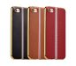 Hoco - Glint classic series bőrhatású TPU iPhone 7/iPhone 8 tok fémhatású széllel - piros