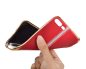 Hoco - Glint classic series bőrhatású TPU iPhone 7 Plus/iPhone 8 Plus tok fémhatású széllel - piros