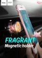 Hoco - CA8 mágneses illatosítós szellőző rácsra csíptethető telefontartó - rozéarany