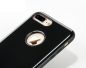 Hoco - Simple series alumínium burkolatú iPhone 7 Plus/iPhone 8 Plus védőtok mágneses kitámasztóval - fény. fekete