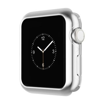 Hoco - okos óra ultravékony TPU fémes szélű védőtok Apple Watch Series 2/Series 3 38 mm - ezüst